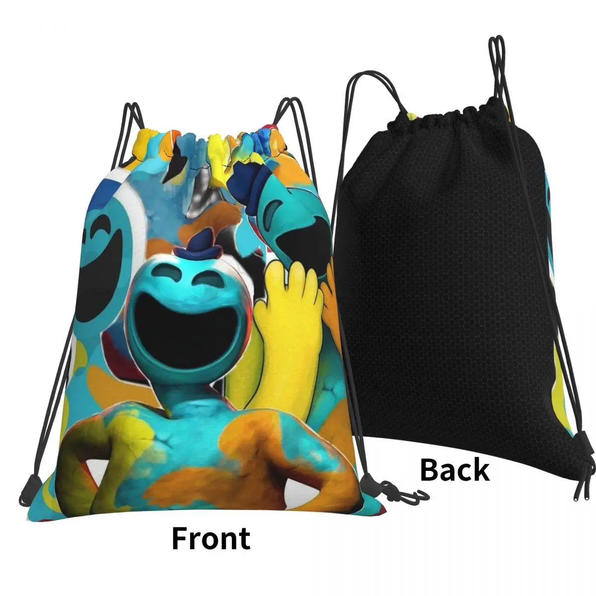 Doey Doughman Horror Pianosaurus Backpacks Portable Drawstring Bags Shoes Bag Book Bags for Travel School