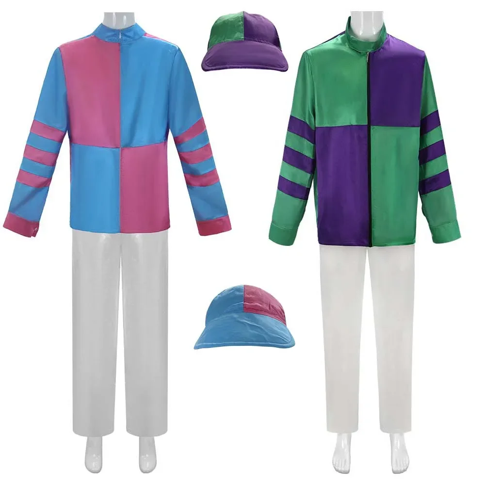 

Horse Jockey Cosplay Costume Men Coat Pants Hat Full Set Equestrian Event Women Role Play Quick-Dry Riding Suit Halloween Party