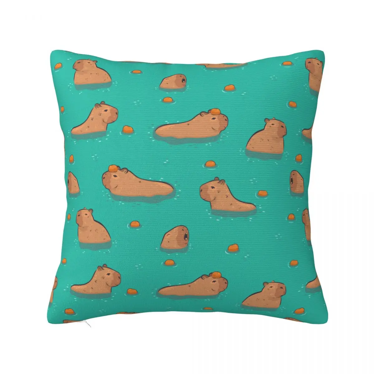 

Funny Capybara Swimming Pillowcases Printing Polyester Cushion Cover Pillow Case Cover Home Dropshipping 40X40cm Multi Size