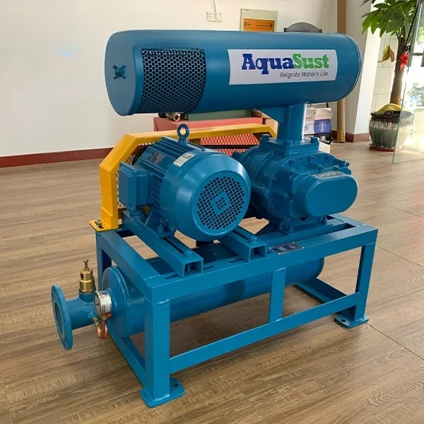 Compact Three-Lobe Roots Blower for Aquatic Farms and Biological Treatment Systems