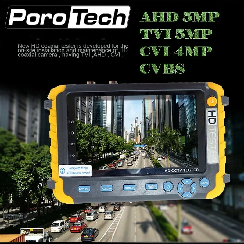 NEW 4 IN 1 5MP AHD TVI 4MP CVI Analog Security Camera Tester IV8W 5 Inch CCTV Tester Monitor VGA HDMI Input UTP Cable Test