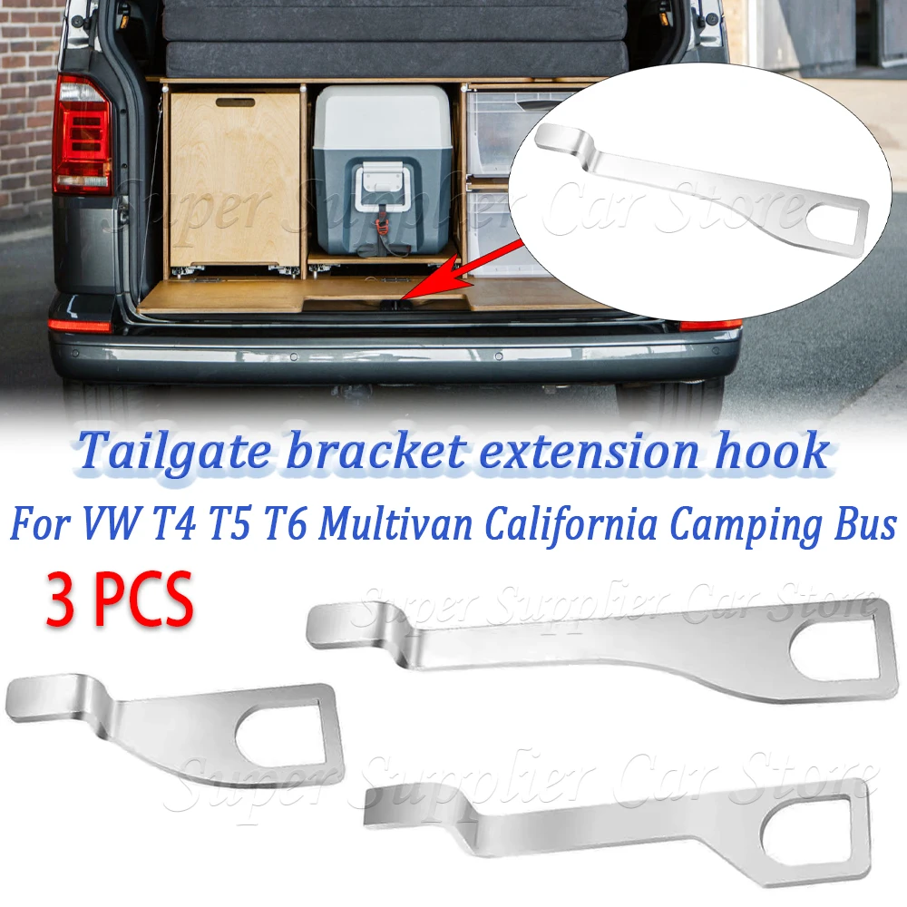 New For VW T4 T5 T6 Multivan California 3 PCS Tailgate Stands 10/15/20 Cm Stainless Steel Tailgate Stand Car Accessories