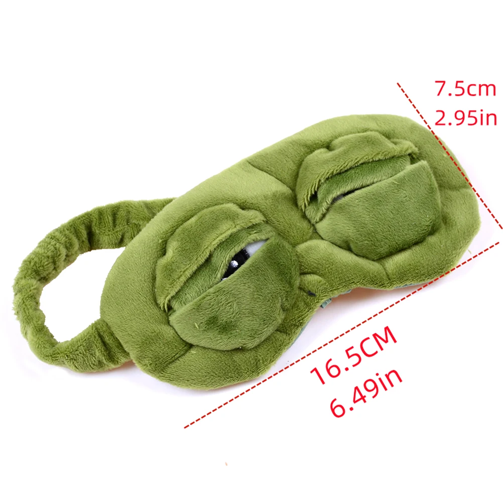 3D Blindfold Kid Adult Eye Patch Relax Massager Soft Plush Sleeping Eye Mask Sad Frog Eye Mask Padded Eye Mask Funny Toys