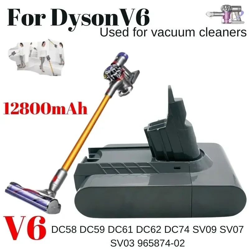 

Сменный аккумулятор для Dyson V6, 21,6 в, литий-ионный аккумулятор DC58 DC59 DC61 DC62 SV09 SV07 SV06 SV04 SV03, батарея для пылесоса