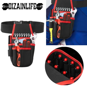 Beberapa Saku Alat Pinggang Pack Tahan Air Sarung Alat Listrik Listrik Toolkit Bor Tas Pinggang Obeng Peralatan Organizer 8 sabuk alat anak penjualan terbaik - №