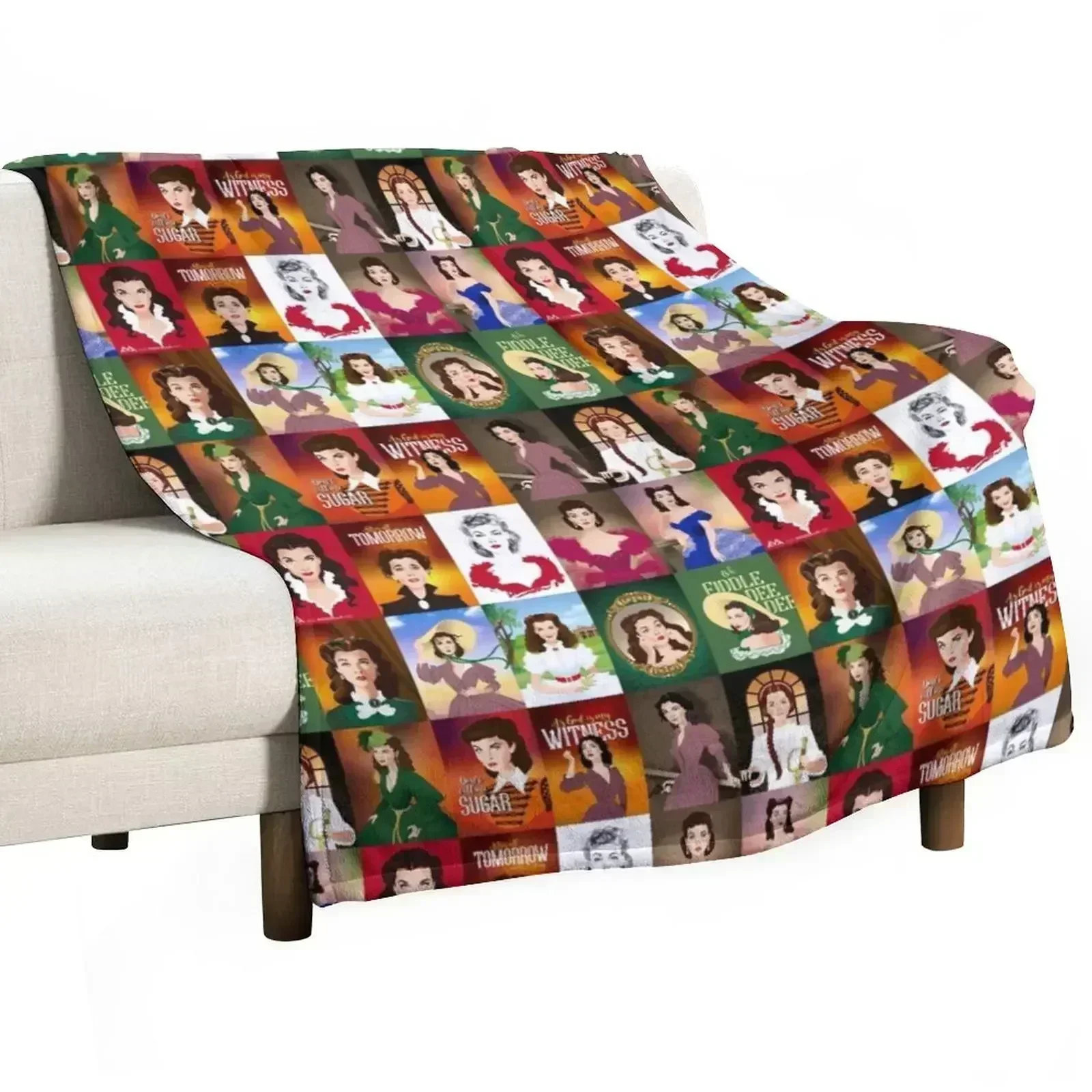 

Scarlett patchwork Throw Blanket warm for winter for winter Luxury Thicken wednesday Blankets