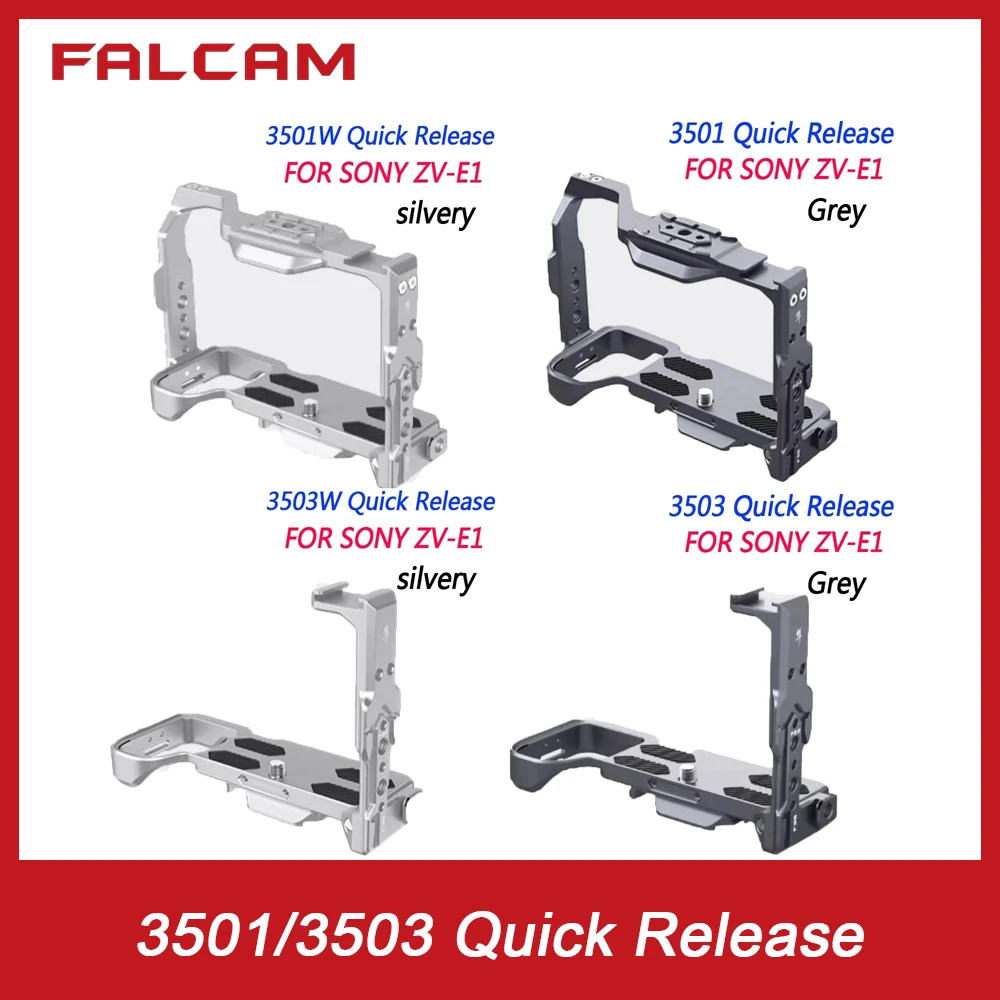 

FALCAM F22/F38/F50 3501/3051W/3503/3053W Quick Release Camera Cage Kit 3503/3503W L-Plate Bracket Kit for Sony ZV-E1 Cameras