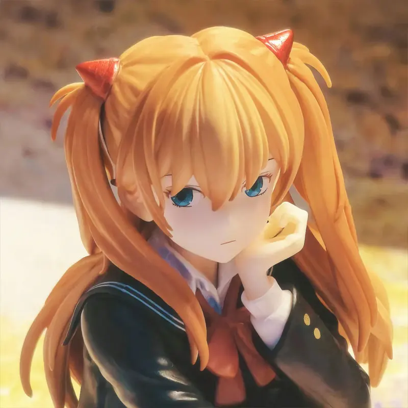 EVA アニメフィギュア 惣流・アスカ・ラングレー アクションフィギュア アカデミックスタイル GK アニメガール デスクトップオーナメント PVC スタチュー コレクタブルモデル おもちゃ ギフト
