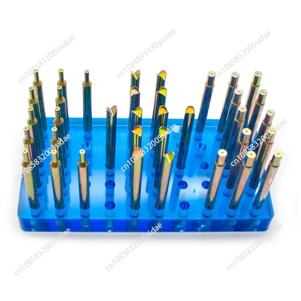 34PCS High Precision Gem Dopsticks Set Diameter 6MM Length 65MM Gemstone Dop Stick with Storage Box Stone Faceting Grinding Tool