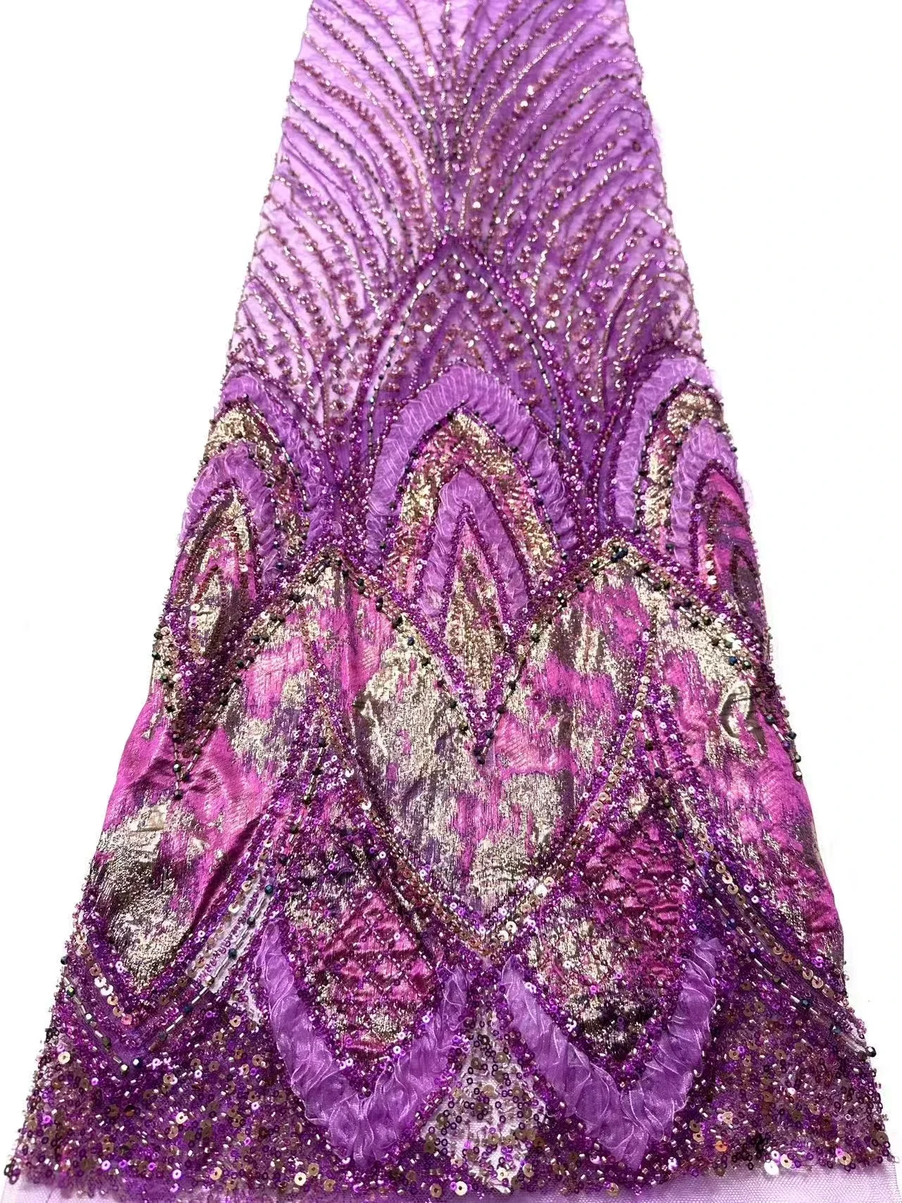 Royal Blue 5 Yards Sequined Embroidered Floral Lace Fabric 2026 Nigerian Tulle Lace Fabric Materiel for Party Dresses Sew SZ1944