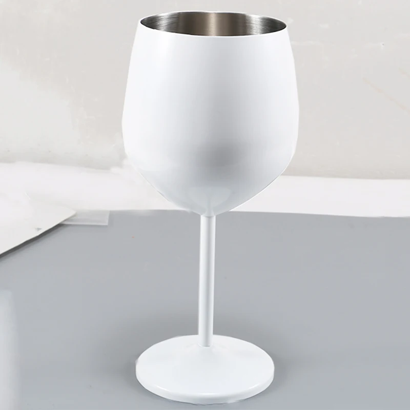 1pc Stainless Steel Wine Glass, Champagne Glass, Whiskey Glass, Creative Metal Goblet Red Wine Glass, Barrel-Type Drop-Resistant