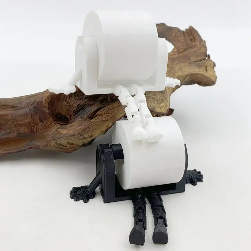 Amusing Reading Style Toilet Paper Holder Self Adhesive Bathroom Roll Dispenser for Guest Toilet Restroom Decor