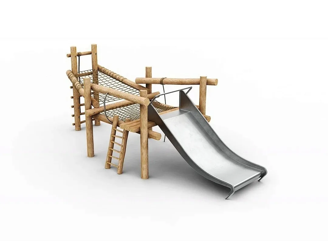EO- SK01 Multifunctional Wooden Outdoor Playground Equipment for Parks Schools Gardens-Child Amusement&
