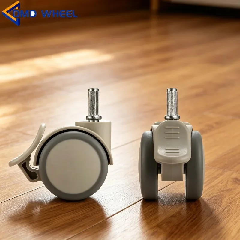 4 Pcs 7/8mm Insert Vertical Pattern Insert Wire Wheel Universal with Brake Foot Washing Bucket Small Furniture Load 120KG