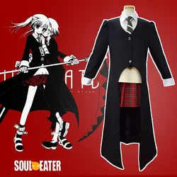 Anime Soul Eater Maka Albarn przebranie na karnawał dla kobiet dziewczyna zestaw spódnic trencz mundur Halloween karnawał kostium imprezowy