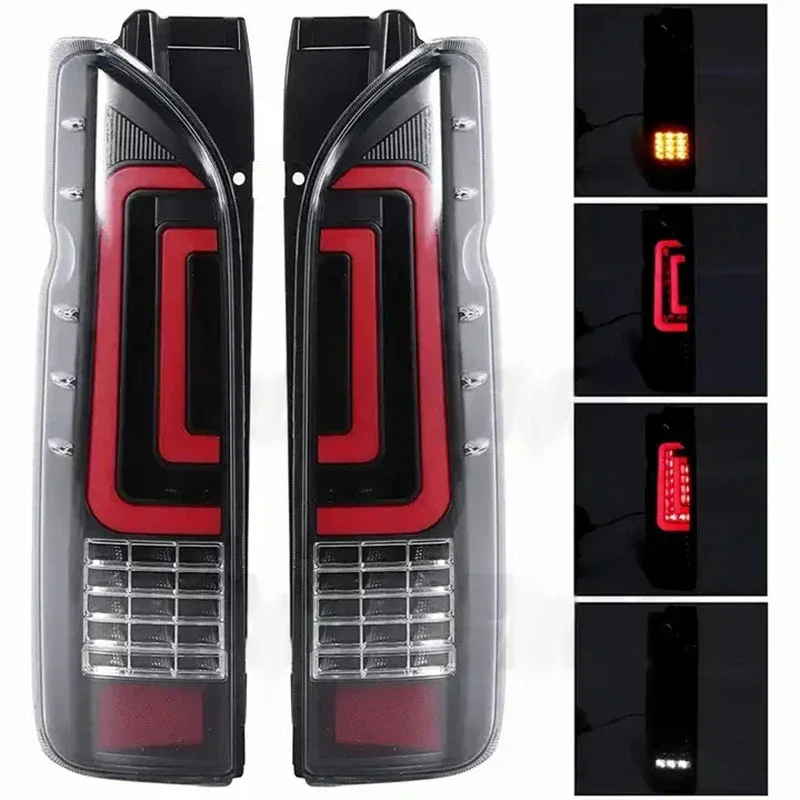 سيارة الذيل مصباح ملحقات المصابيح الخلفية تعديل LED الضوء الخلفي الذيل ل Hiace 2005 - 2017 مخصص #3