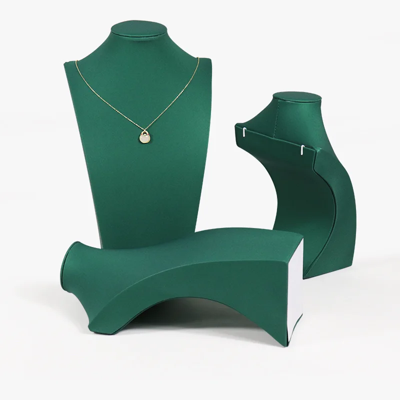 New Necklace Jewelry Display Choker Rack Store Velvet Pendant Organizer Mannequin Holder Female Chain Beads Showing Bust Stand