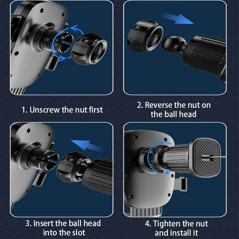 Car Phone Holder Bracket Accessories Interior Auto Air Outlet Cellphone Support Parts Phone Stand Base Fixing Clip