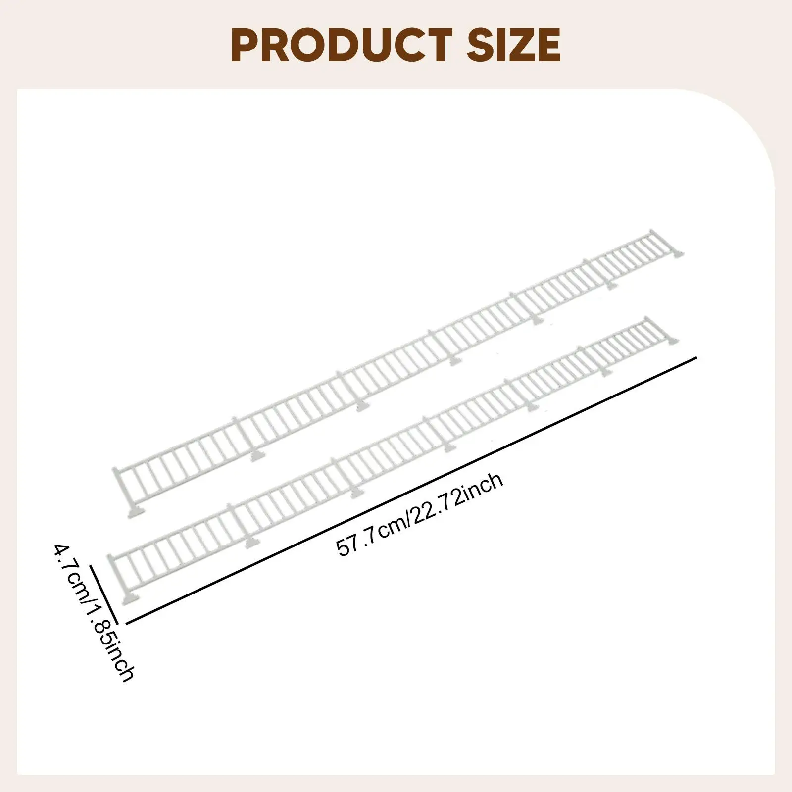 2 قطعة نماذج السياج نموذج قطار درابزين الأبيض التجميع الذاتي الدرابزين سياج السكك الحديدية لإعدادات المشهد التخطيطات المعمارية #6