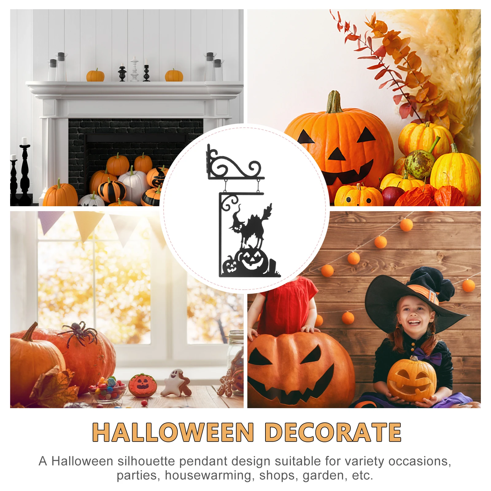 Ornaments Metal Ghost Wall Decoration Decorations Craft Plant Garden Halloween Black