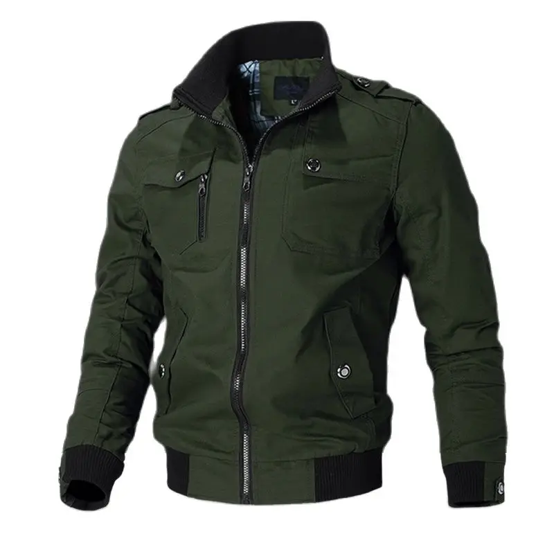 Imagem -02 - Jaqueta Militar Justa Masculina Jaqueta Exterior Casual Primavera Moda Outono Nova Stand up 2023