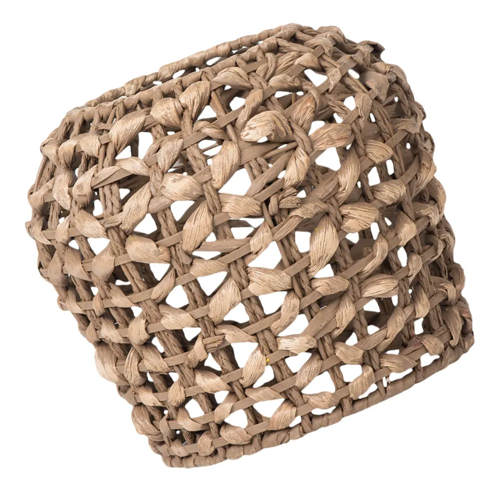 

Декоративный абажур ручной работы из гиацинта в деревенском стиле, с железным каркасом, сменный, для спальни, столовой, ресторана