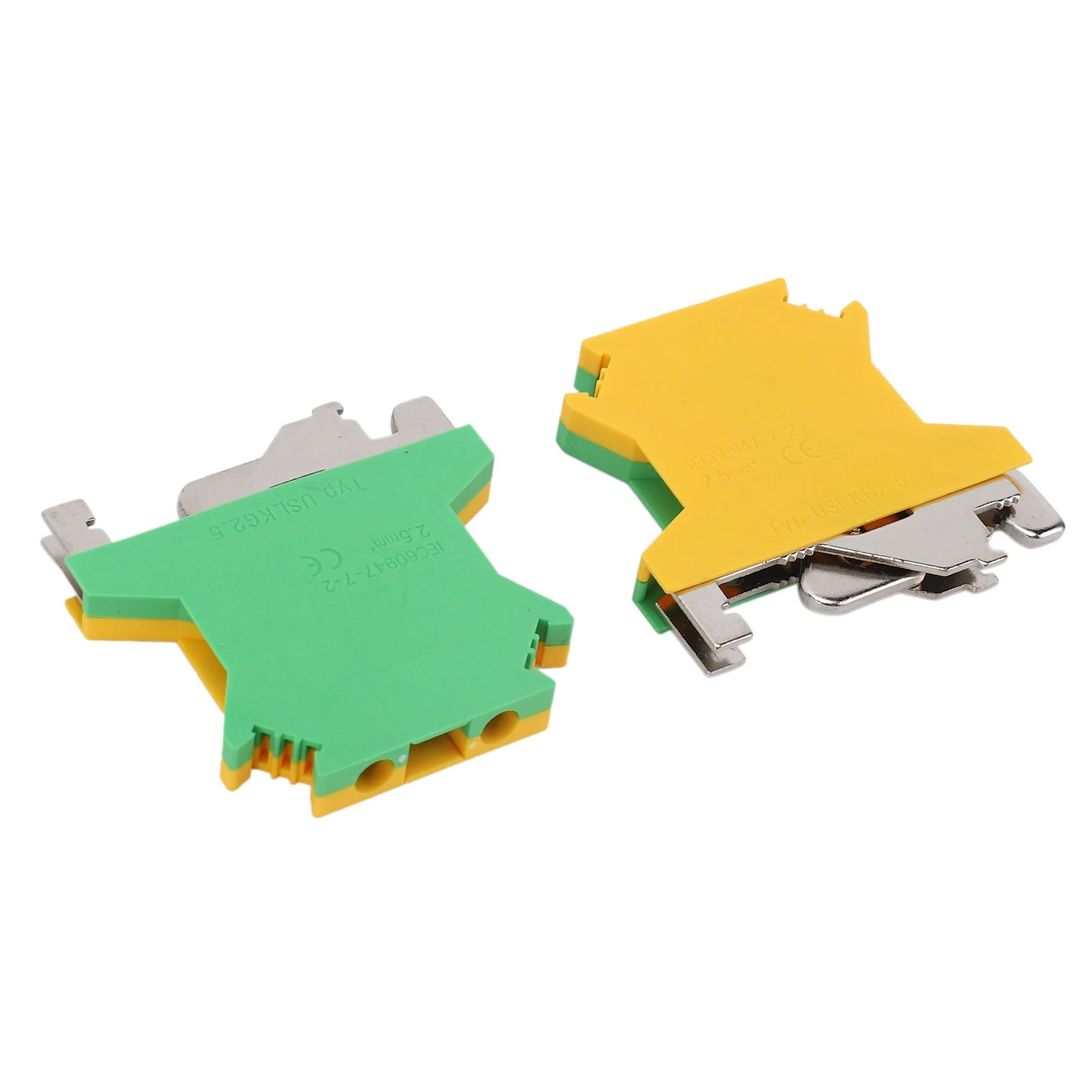 4X DIN Rail Terminal Blocks Kit Terminal+Ground Blocks+Aluminum Rail+End Brackets+End Covers+Jumpers Kits-AT36