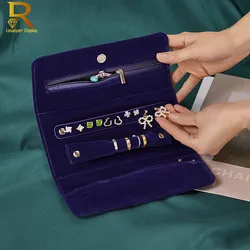 New Women Portable Travel Velvet Jewelry Storage Roll Bag Organizer Case Pouch for Necklaces Rings Bracelets