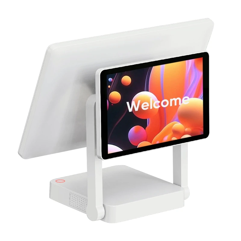 접이식 스탠드가 포함된 Elegent 15.6인치 Windows 10 금전 등록기, 1920*1080 터치스크린 POS, 10.1인치 클라이언트 스크린, 레스토랑 POS