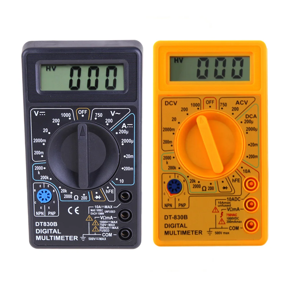 DT-830B Capacitance Meter LCD Display Portable Capacitor Tester AC/DC 750/1000V High-precision for Electrician Supplies