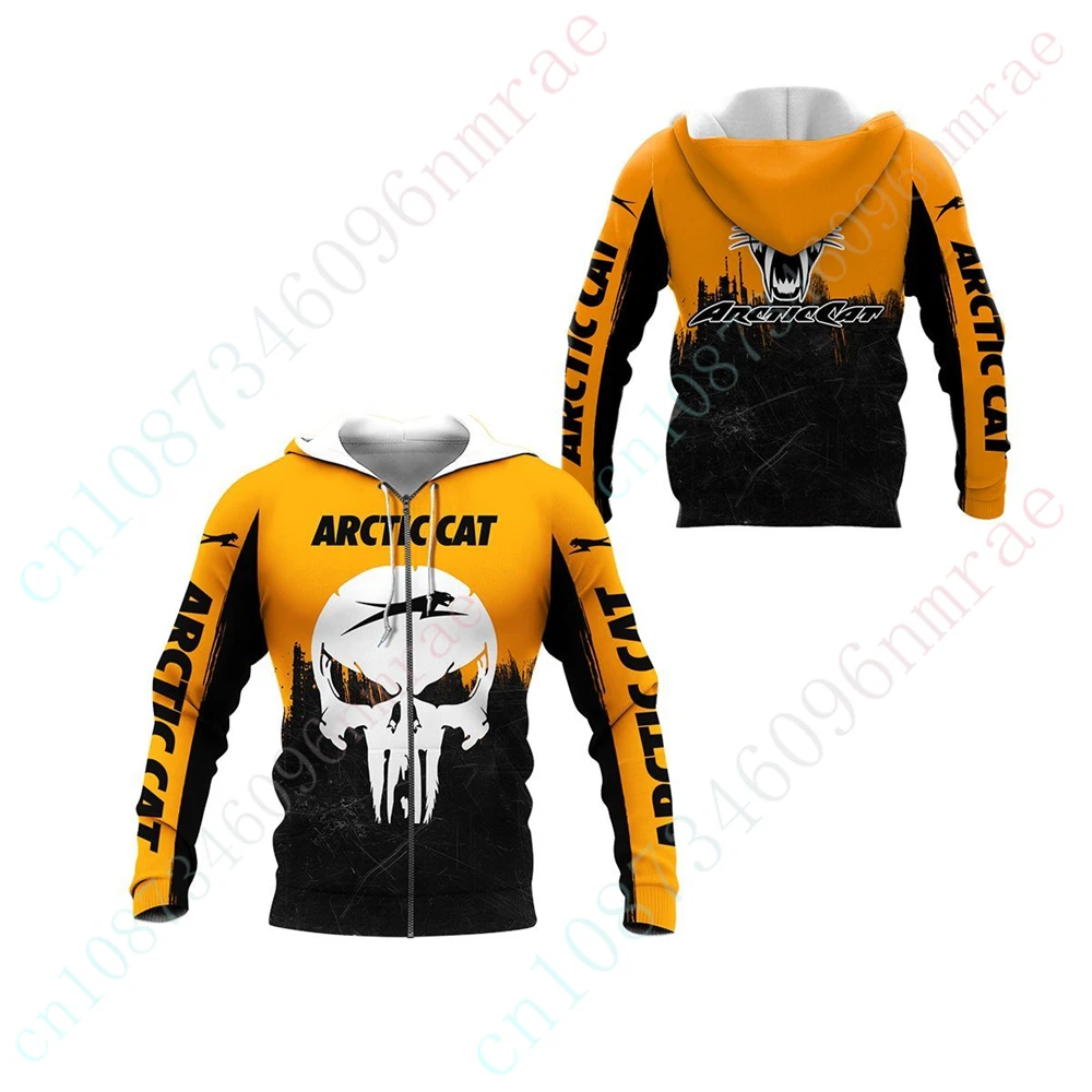 Arctic Cat Clothing Harajuku Hoodies For Men Women Anime Oversize Zip Hoodies Casual Pullover Top Unisex Sweatshirt Custom Logo