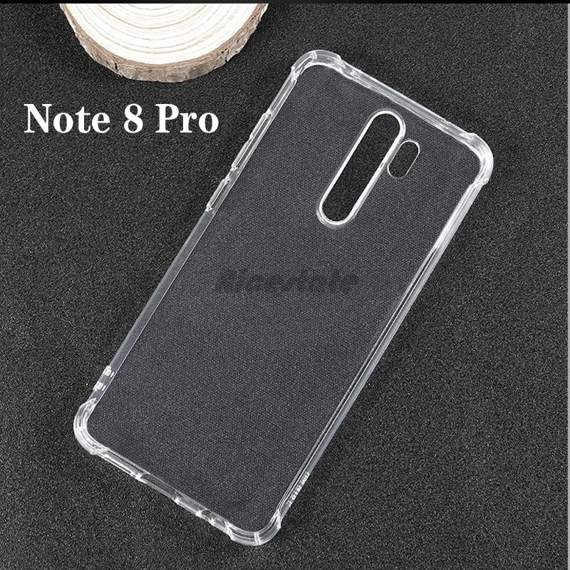 For Redmi Note 8 Pro Anti-shock Case for Xiaomi Redmi Note 8 Note8 Pro Transparent Soft TPU Dropproof Shockproof Clear Case