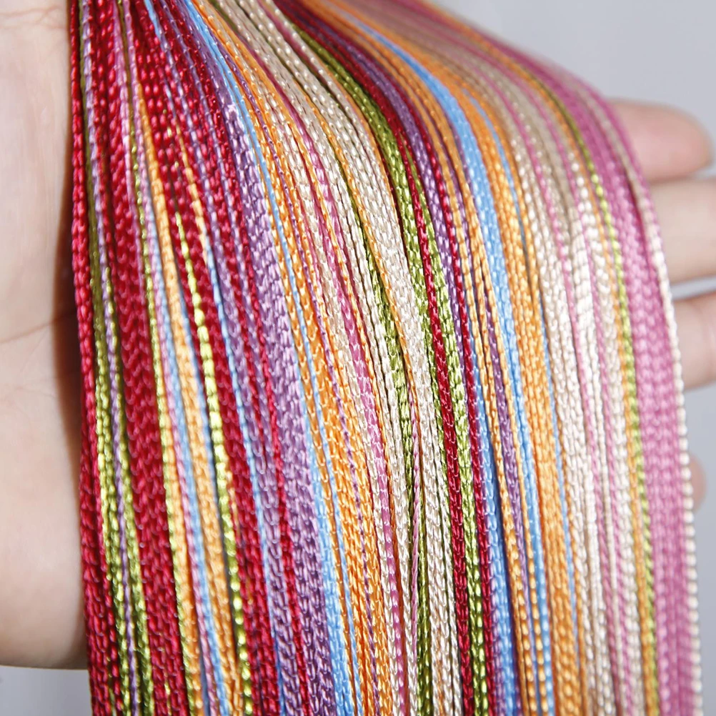 

Colored Line Curtain 100x200cm Polyester Thread Curtains for Bedroom Living Room Door Decorative Room Divider Multicolored