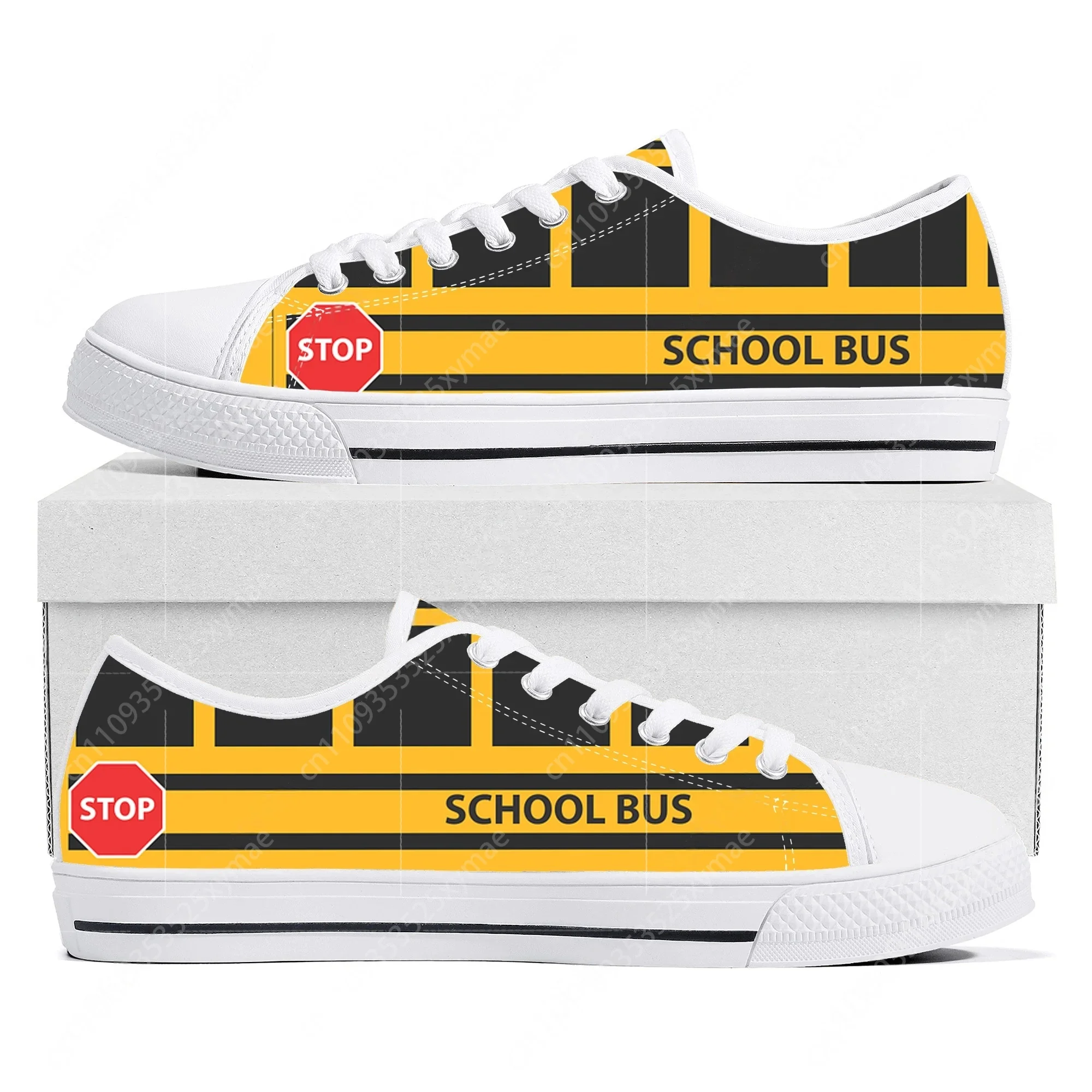

Легкие кеды с принтом желтого школьного автобуса, мужские и женские, для подростков, высококачественные кеды из канваса, повседневная обувь для путешествий