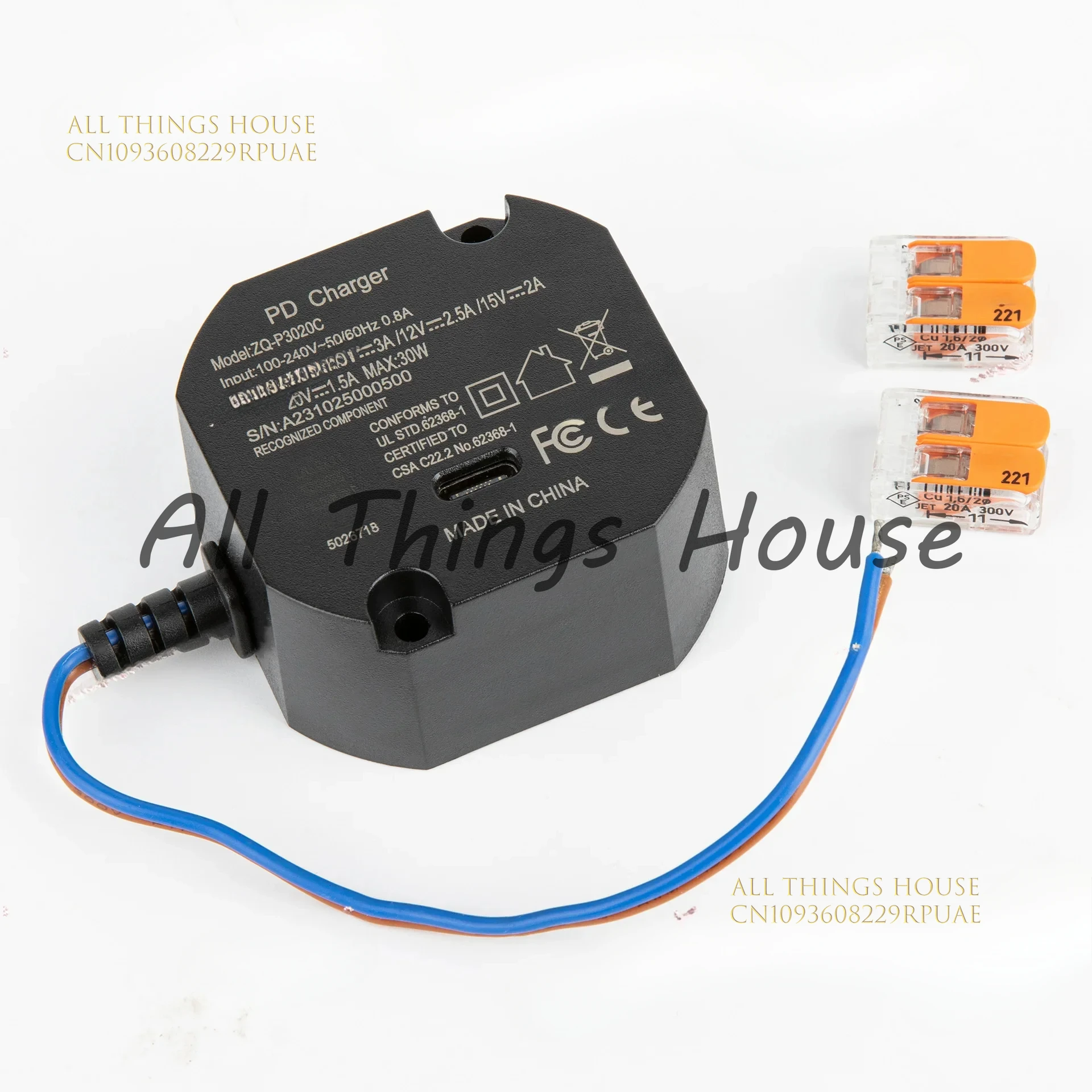 AC to TYPEC power supply PD3.0 charging protocol maximum power 30W