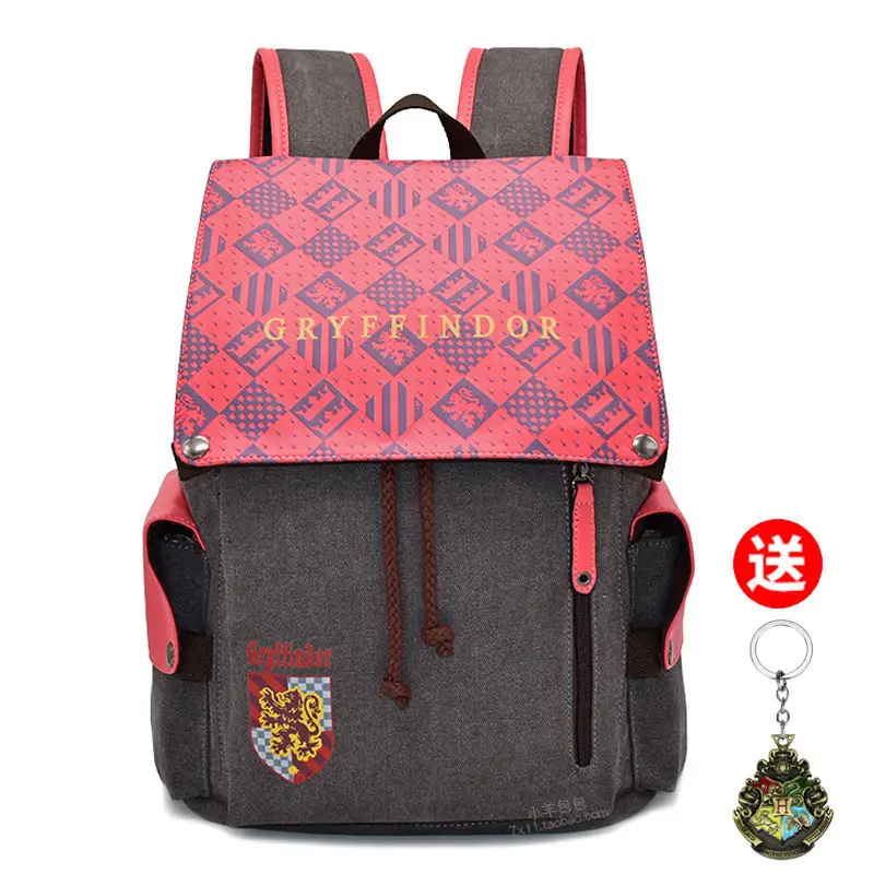 Mochila Potter Hogwarts Escola de Bruxaria e Mágica desenho animado bolsa crossbody para estudante coreano