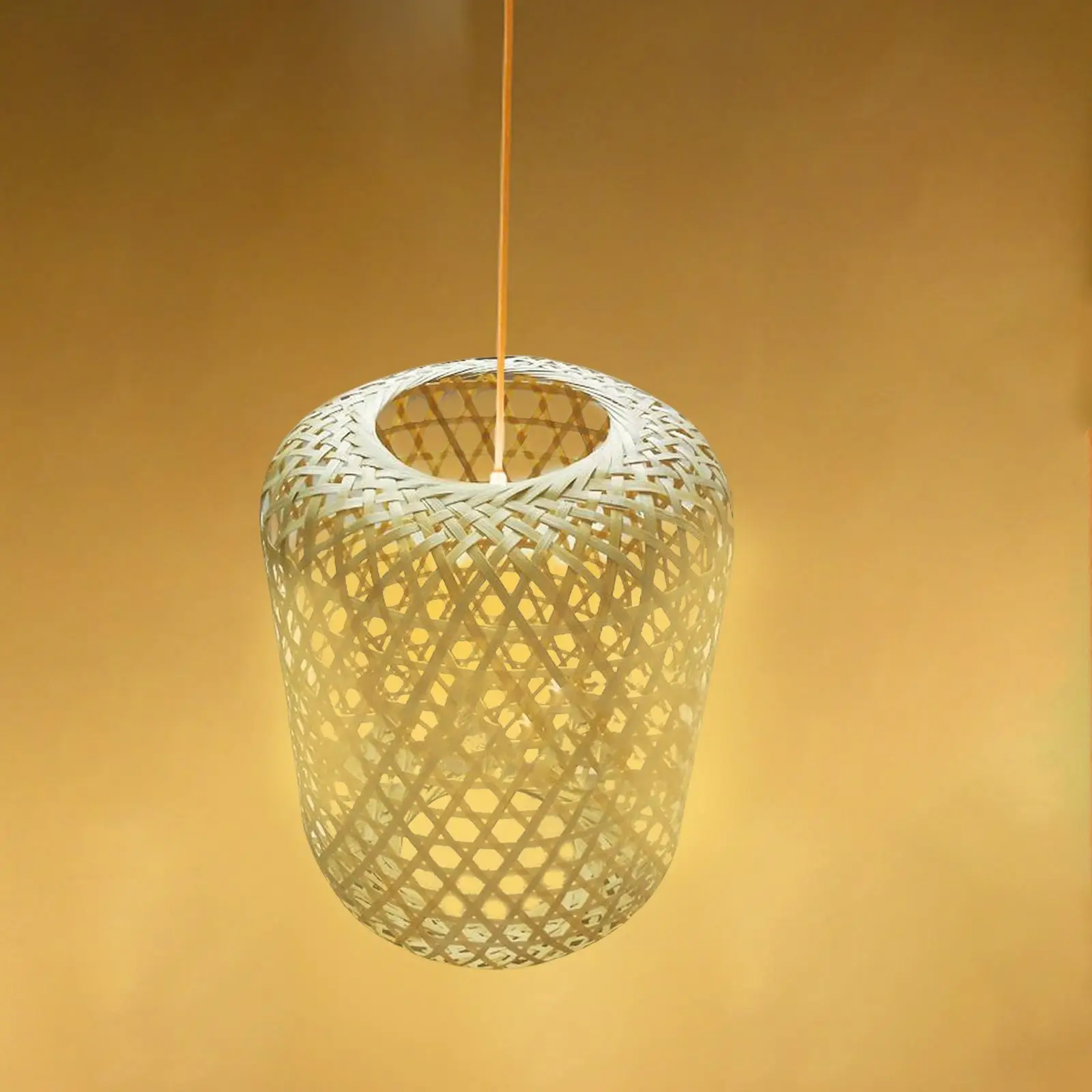 

Rustic Bamboo Lamp Shade Ceiling Light Fixture Cover Pendant Light Dorm Room