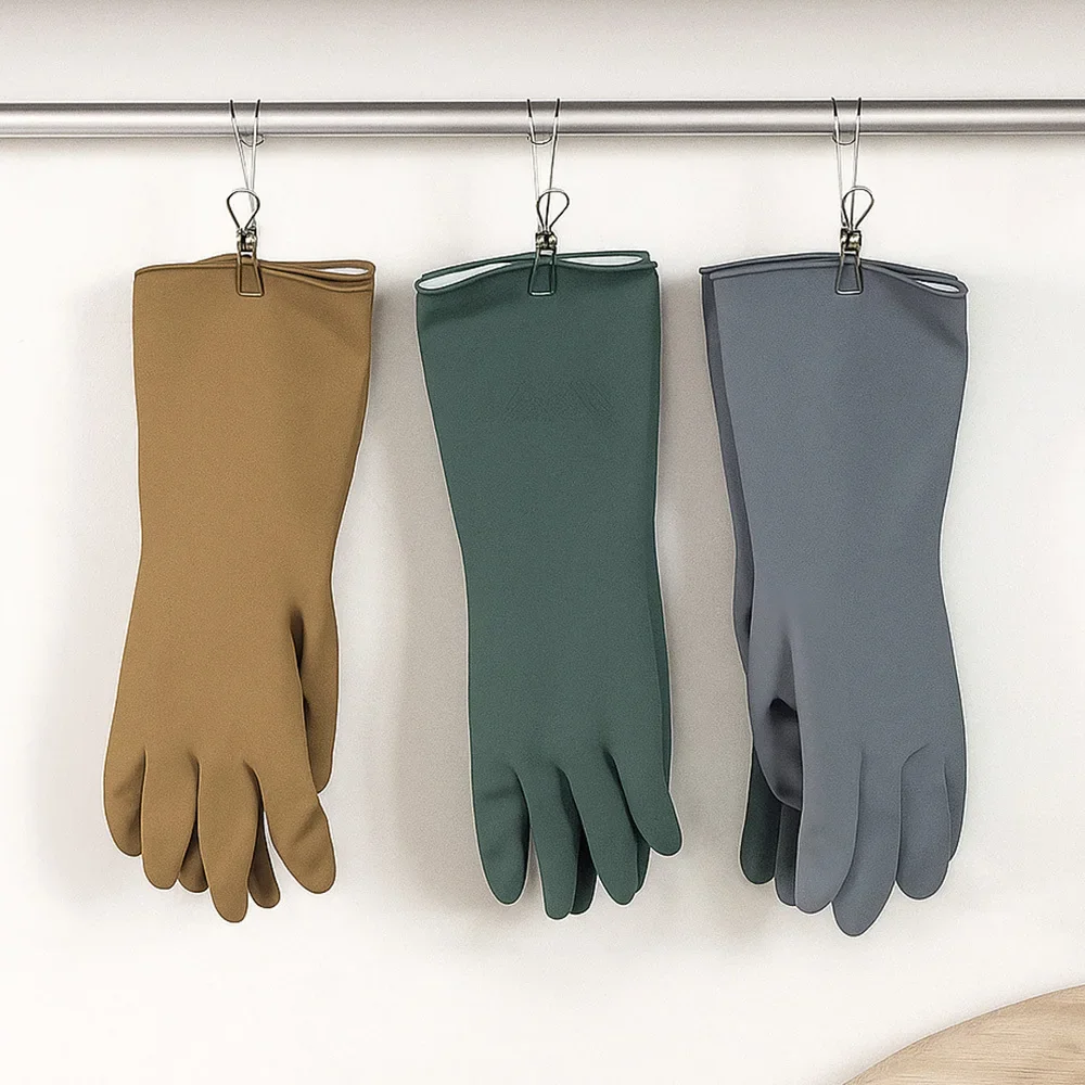 1 Pair Thick Latex Kitchen Rubber Gloves for Dishwashing Cleaning and Household Chores Durable and Comfortable Waterproof