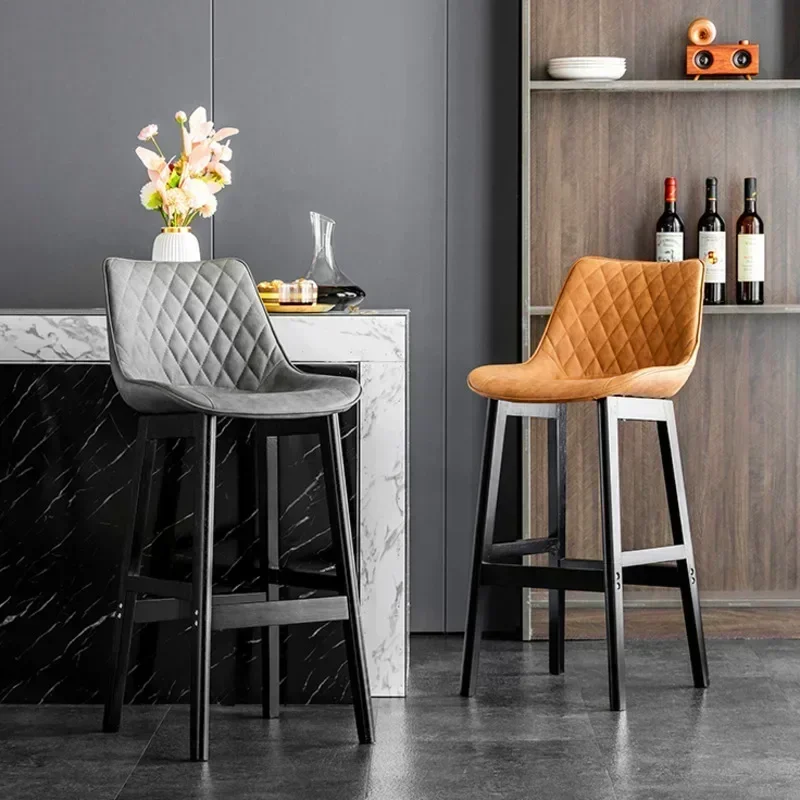 Nordic Light Luxus Rückenlehne Stuhl Rezeption Theke Hocker Haushalt Hochsitz modernen einfachen Bar stuhl