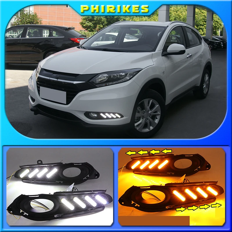 

For Honda HR-V HRV Vezel 2014~2018 No-error Daytime Running Light LED DRL Fog Lamp Driving Lamp Car Styling