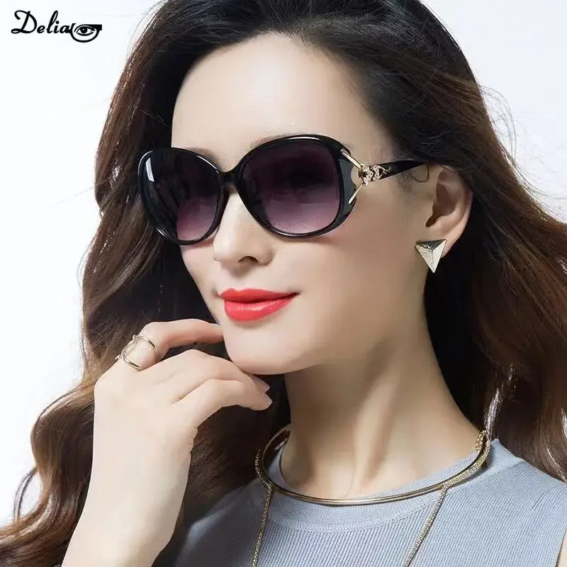 Classic Round Sunglasses Women UV Blocking Textured Sunglasses Gradient Black Outdoor Sunglasses Oculos Sol Feminino UV400