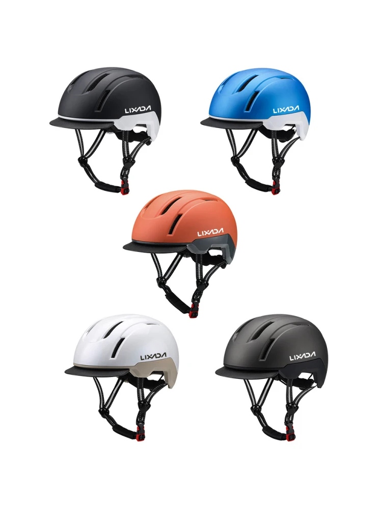 

LIXADA Breathable Shockproof Bicycle Helmet 12 Ventilation Holes Hard Shell Bike Helmet Adults Black Men's Cycling Helmet