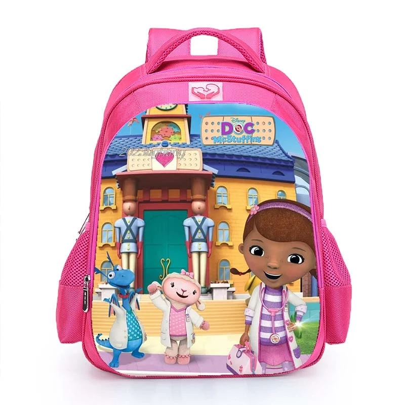 16 Inch Doc McStuffins Boy Girl Teenager Schoolbag Large Capacity Backpack Fashion College Student Rucksack Mochila