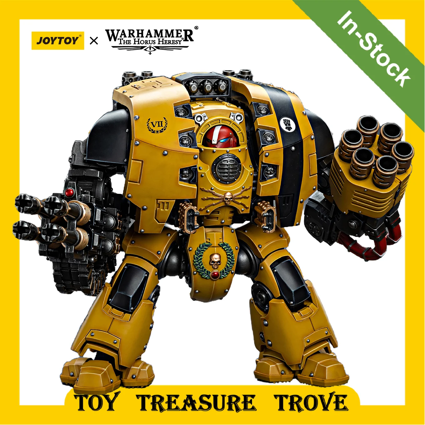 

[IN STOCK] JOYTOY 1/18 Scale Warhammer 40k 11.22 Inch Imperial Fists Leviathan Dreadnought Anime Military Model Toy Collection