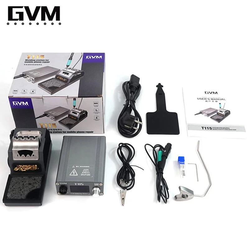 GVM T115 Intelligent Constant Temperature Welding Station With C115 Handle Soldering Station Phone Motherboard PCB Repair Tools