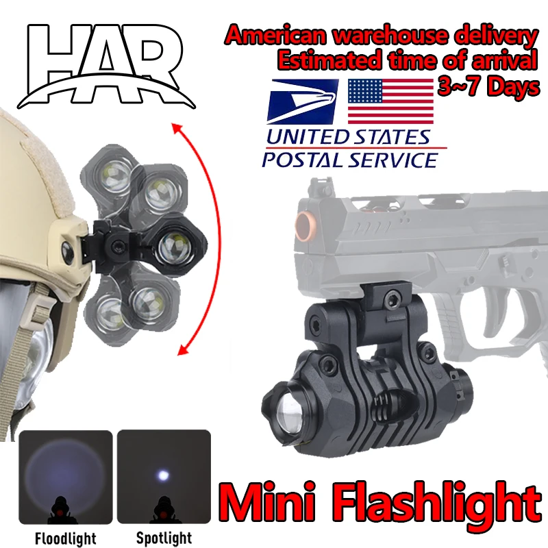 

WADSN Tactical Airsoft Strobe Helmet Lamp White Scout Light Helmet Light FAST Hunting Helmet Flashlight Zoom Lantern torch