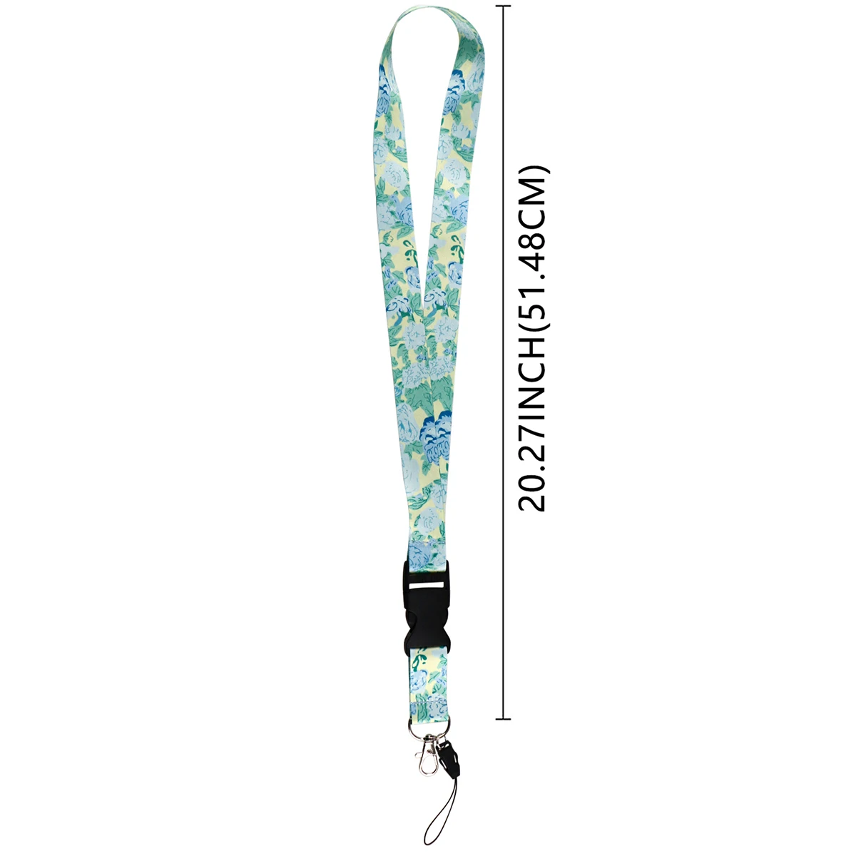 LX1291 Rose Pattern Women Lanyard for Key Neck Strap Card ID Badge Holder Key Chain Key Holder Keyring Accessories Holiday Gift