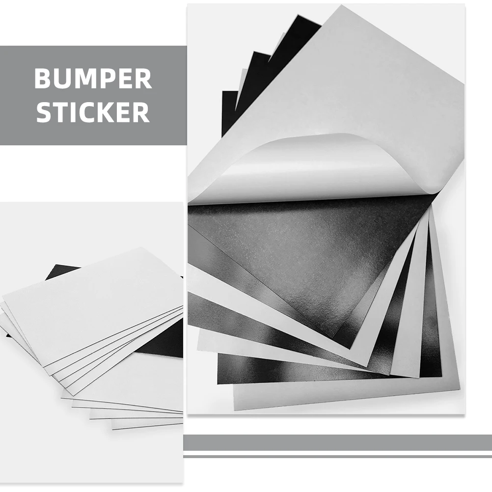 

4pcs Magnetic Rubber Sheet Sticker Self Adhesive Flexible Car Magnets Thin Easy Cut Bumper Sheet Car Bumper Magnets