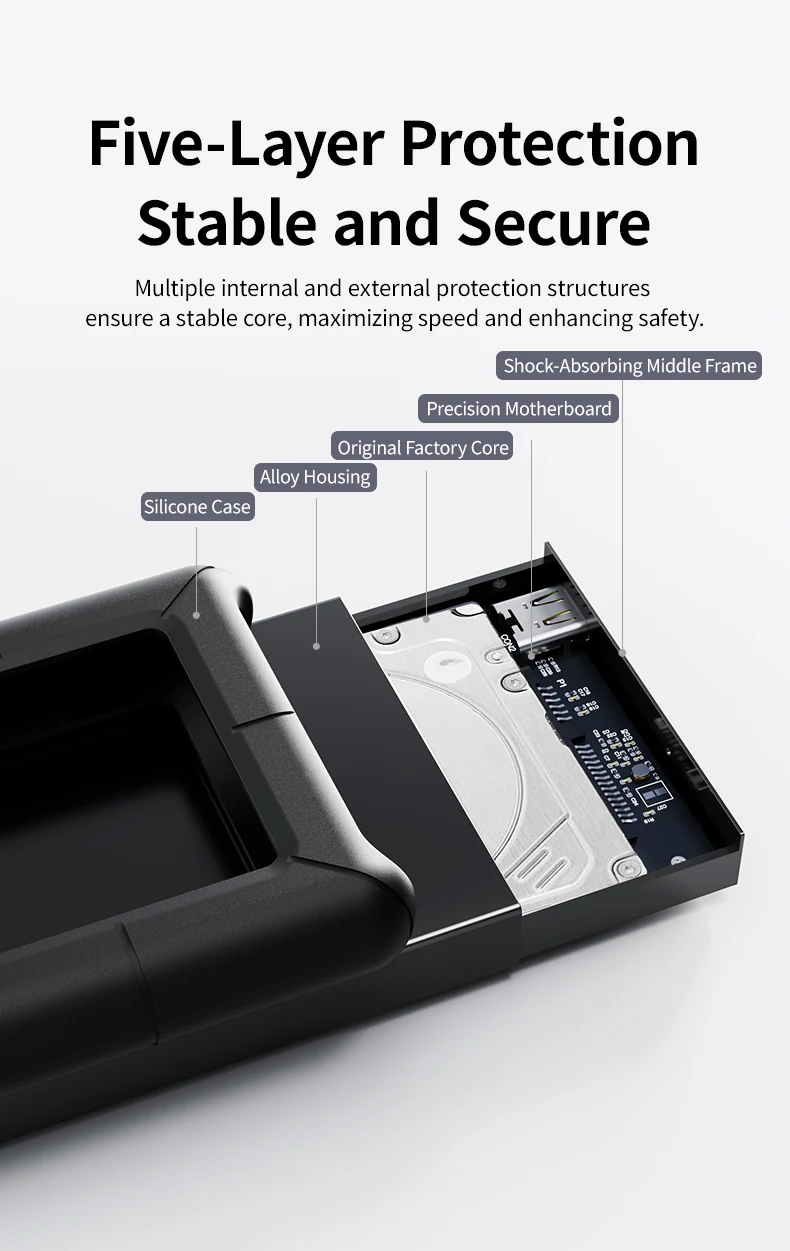 PH300 Business Tragbare Mechanische Festplatte – Hochgeschwindigkeits-USB 3.2 Gen1, Silikon-Schutz, Breite Kompatibilität – Detail 5