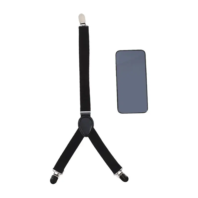 Strumpfgürtel, rutschfester Riemen, elastische elastische Schnalle, verstellbar, Unisex, Hemdclip, knitterfreier Verschluss, Kleidungszubehör